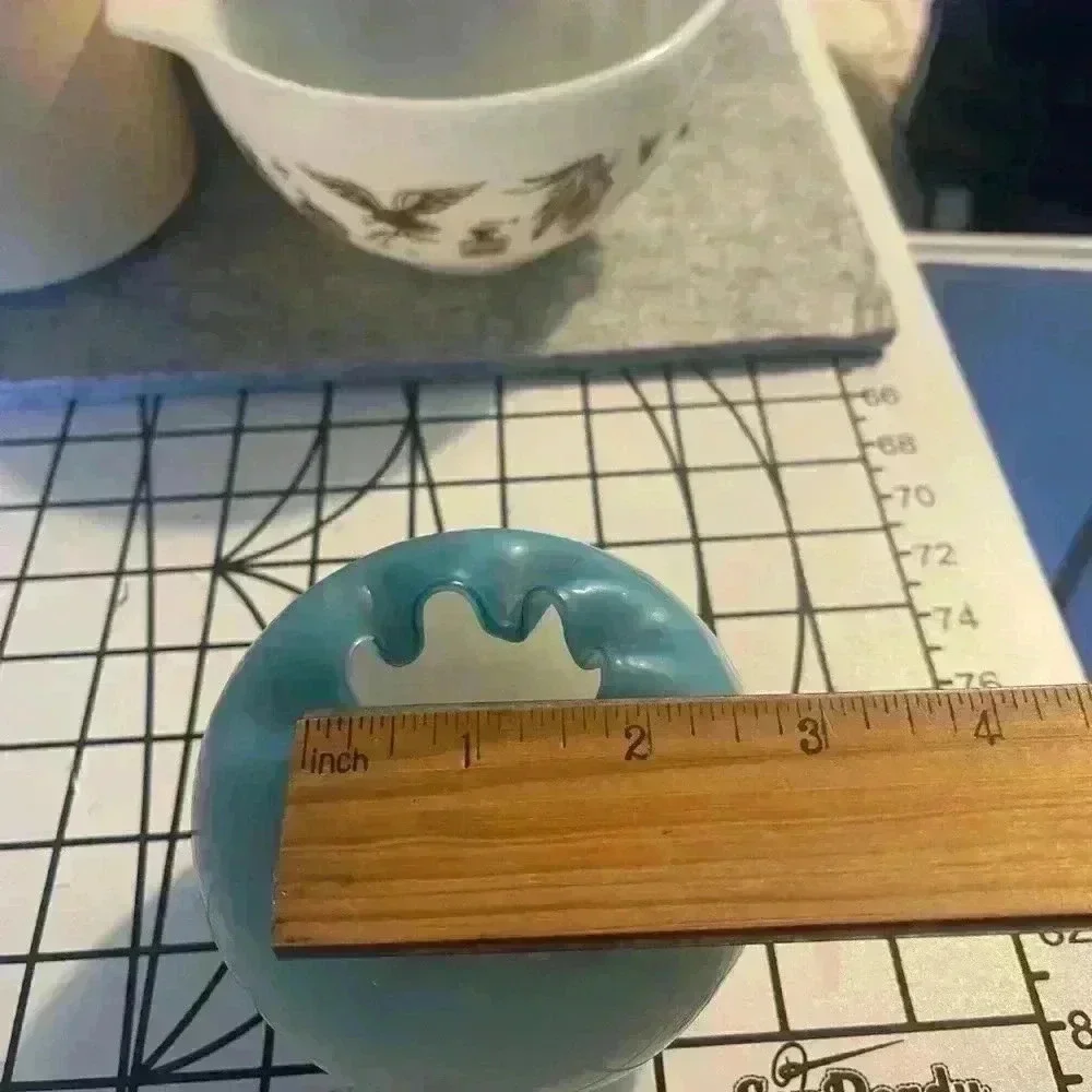 Crimped Vase, Fading Blue Satin